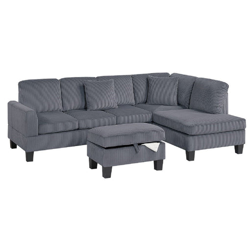 Sectional Sofa With Storage Ottoman And Pillows Home Essentials