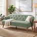 3 Seater Tufted Upholstered Couch Comfy Living Room Sofa Noble House