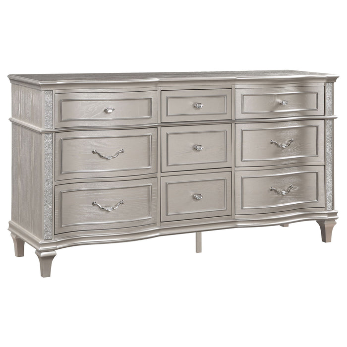 Katerina - 9 Drawer Dresser With Removable Jewelry Tray - Oak Furniture Max