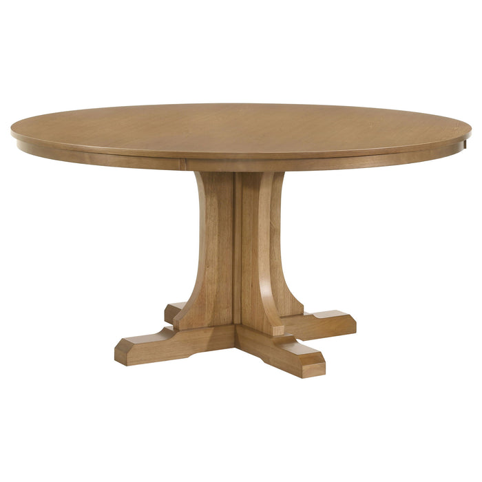 Auburn - Round Dining Table - Natural / Light Brown Furniture Max