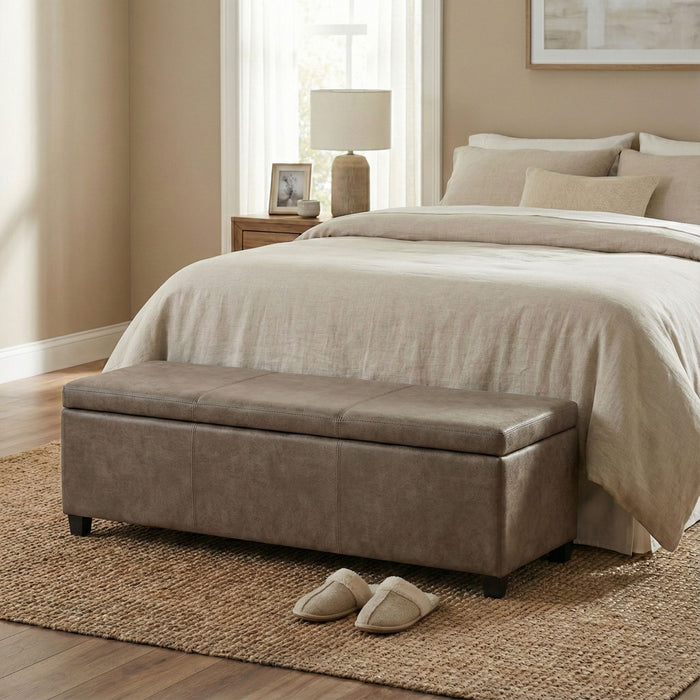Avalon - Contemporary Storage Ottoman Bench Simpli-Home