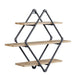 Brantley - 31" Wall Rack With 3 Shelves - Oak & Sandy Black ACME