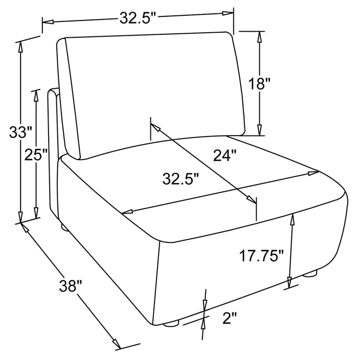 Logan - Armless Chair Furniture Max