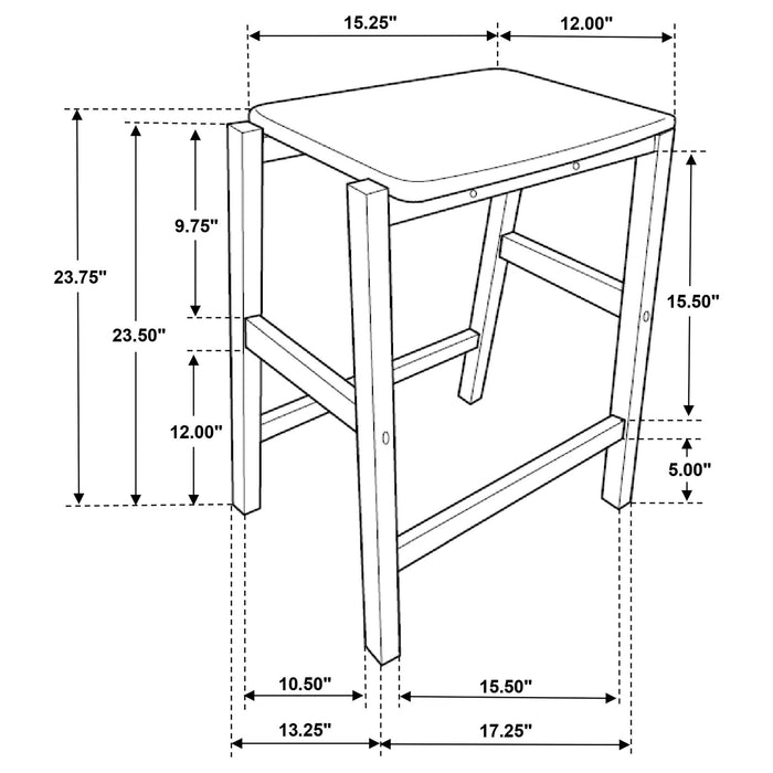 Cowichan - Backless Counter Stool (Set of 2) - White Furniture Max