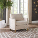 Rufo - Upholstered Curved Track Arm Chair - Beige Furniture Max