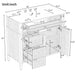 Bathroom Vanity With Sink, 3 Drawers & 2 Doors Hearth and Haven