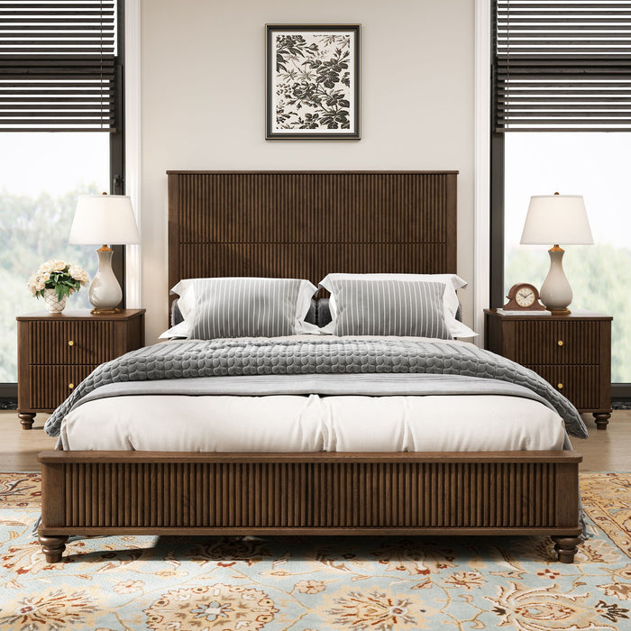 3 Piece Bedroom Set With Bed And 2 Nightstands Home Essentials