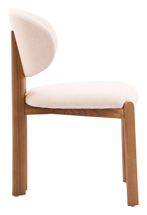 Rosetta - Dining Chair (Set of 2) - Beige / Walnut Zuo Modern
