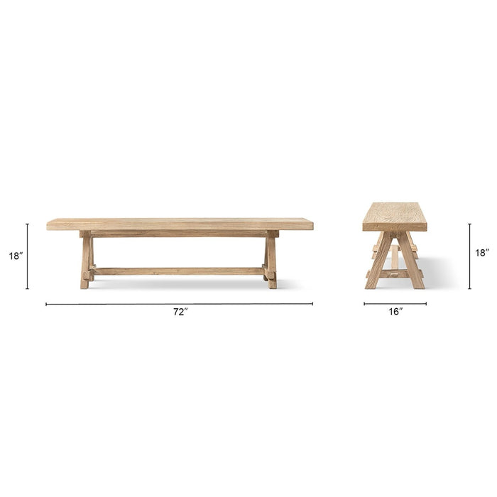Hawthorne - Dining Bench - Natural Jennifer Taylor Home