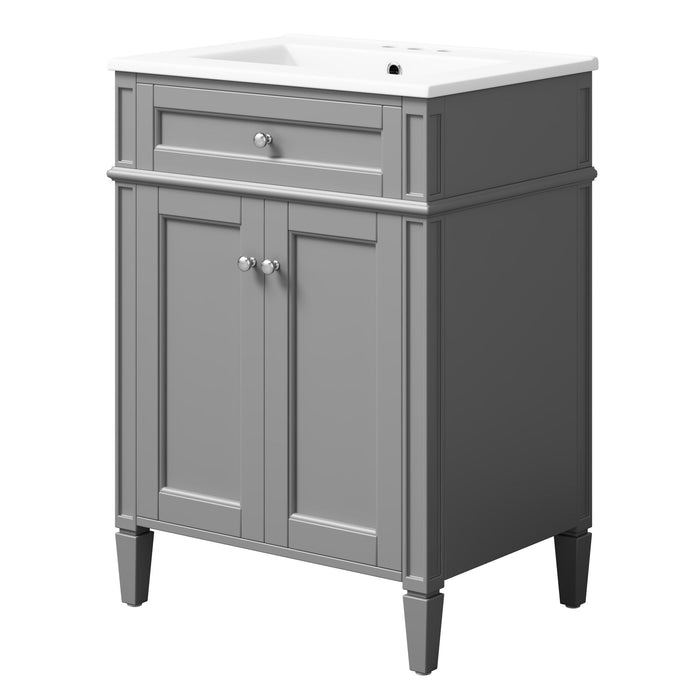 Bathroom Vanity With 2 Doors And Tip Out Drawer, Soft Closing Hinges Hearth and Haven