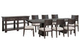 Tauren - 10 Piece Extendable Double Pedestal Dining Table Set Magnussen Furniture