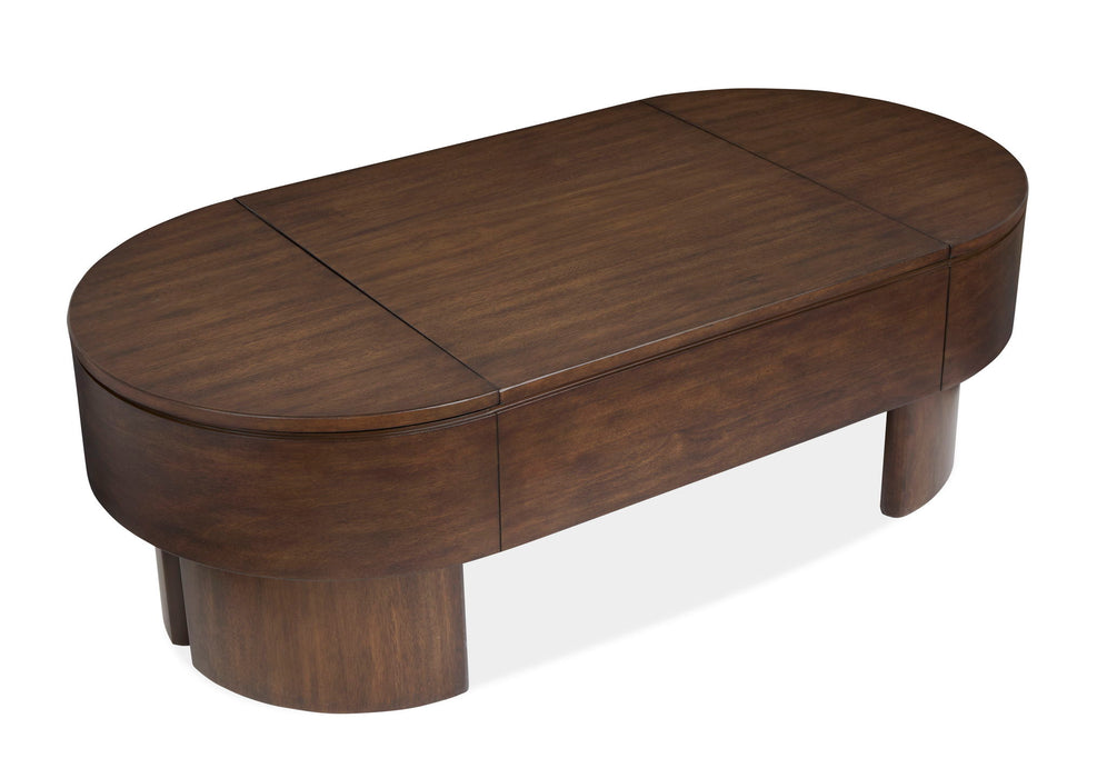 Holloway - Oval Lift Top Cocktail Table - Toasted Almond Magnussen Furniture