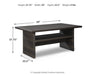 Easy Isle - RECT Multi-Use Table - Dark Brown / Beige Signature Design by Ashley®