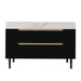 Bathroom Vanity With Undermount Sink, 4 Drawers Storage, Free Standing / Wall Mounted - Black / White Home Essentials