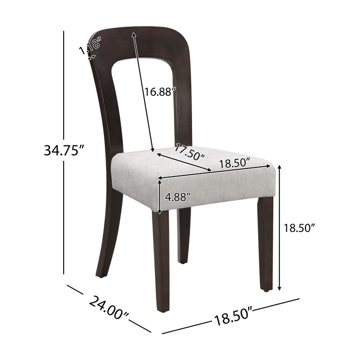 Upholstered Dining Chairs (Set of 2) - Gray Noble House