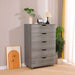 Modern 5 Drawer Dresser With Wheels Home Essentials