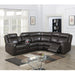 Manual Motion Recliner Sectional Sofa With Console And Cup Holders - Brown Home Essentials