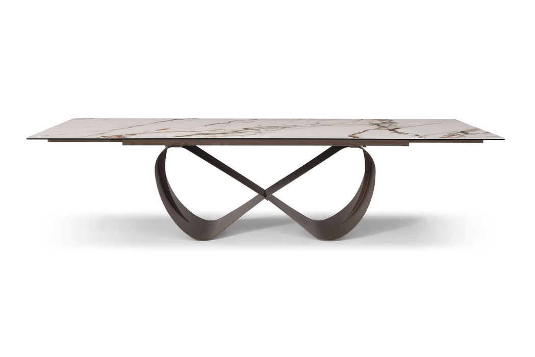 9305 - Dining Table - White / Dark Brown Extravaganza Collection