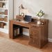 Office Desk With Storage Cabinet, Charging Station, Monitor Stand & Pegboard Home Essentials