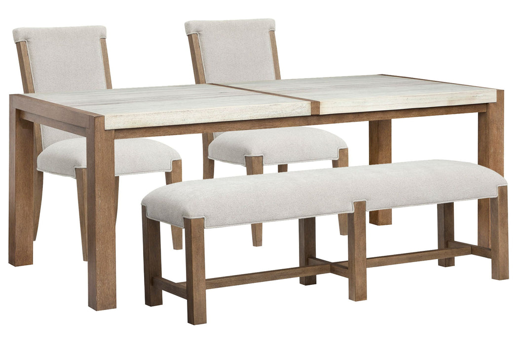 Plum Creek - 4 Piece Rectangular Dining Table Set Magnussen Furniture