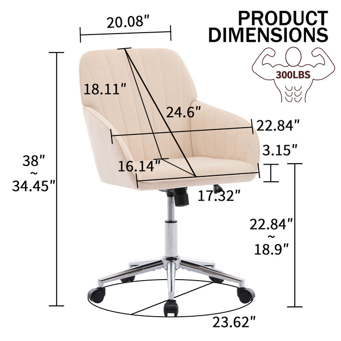 Adjustable Ergonomic Office Chair, Swivel Backrest Seat Home Essentials