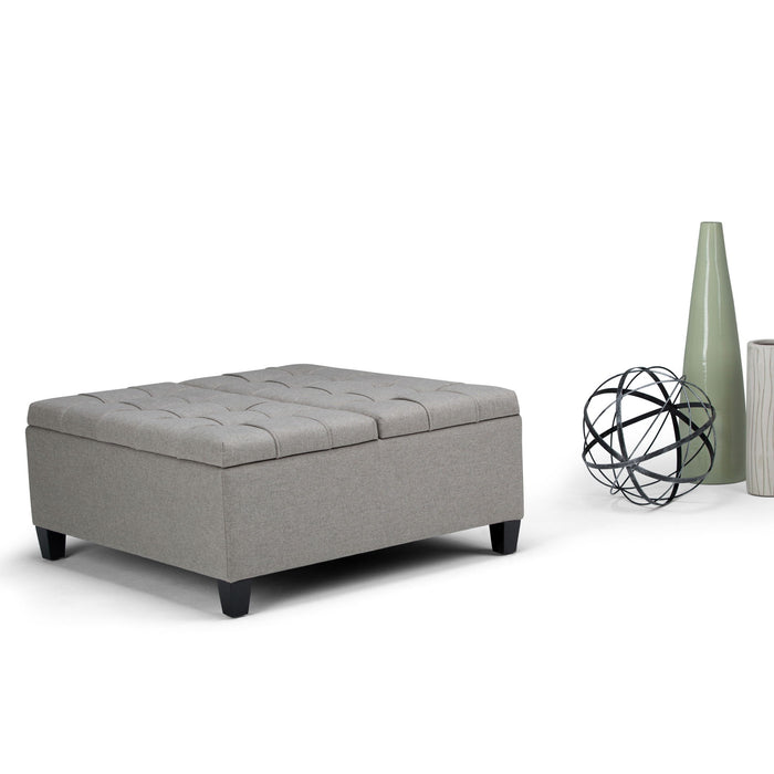 Harrison - Upholstered Coffee Table Storage Ottoman Simpli-Home