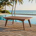 Outdoor Coffee Table, Wide Tabletop For Patio - Brown Home Essentials