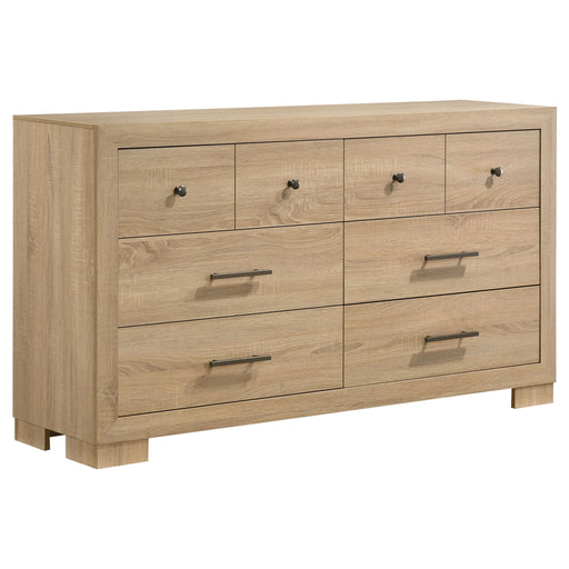 Merritt - 6 Drawer Dresser Cabinet - Light Oak Furniture Max