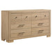 Merritt - 6 Drawer Dresser Cabinet - Light Oak Furniture Max