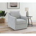 Merced - Upholstered Sloped Arm Accent Swivel Chair With 360 Degree Swivel Base - Gray Furniture Max