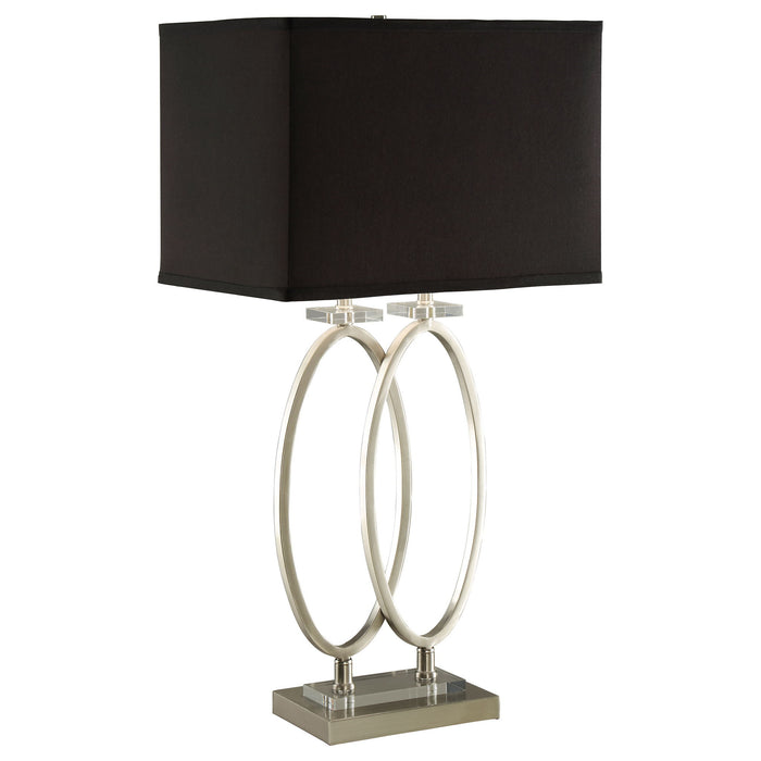 Rectangular Shade Accent Lamp With 3 Way Switch - Silver Furniture Max