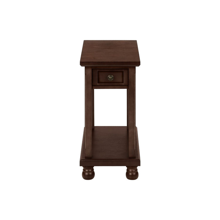 Accent End Table, Storage Drawer, Traditional - Espresso 8th Street