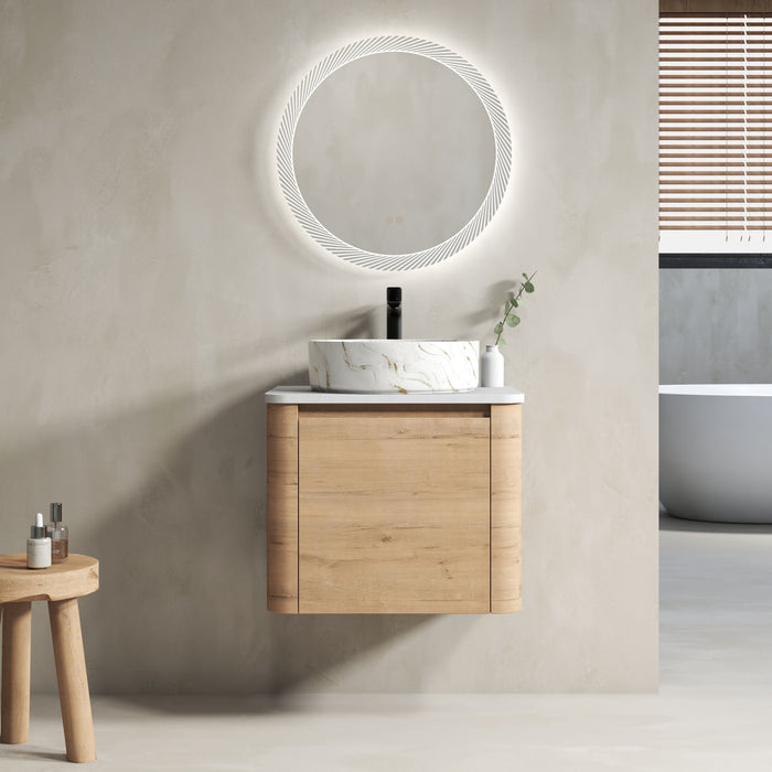 Wall Mounted Bathroom Vanity With Art Sink, 1 Soft Close Door Home Essentials