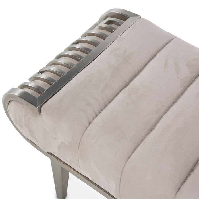 Roxbury Park - Tufted Bench - Stainless Steel