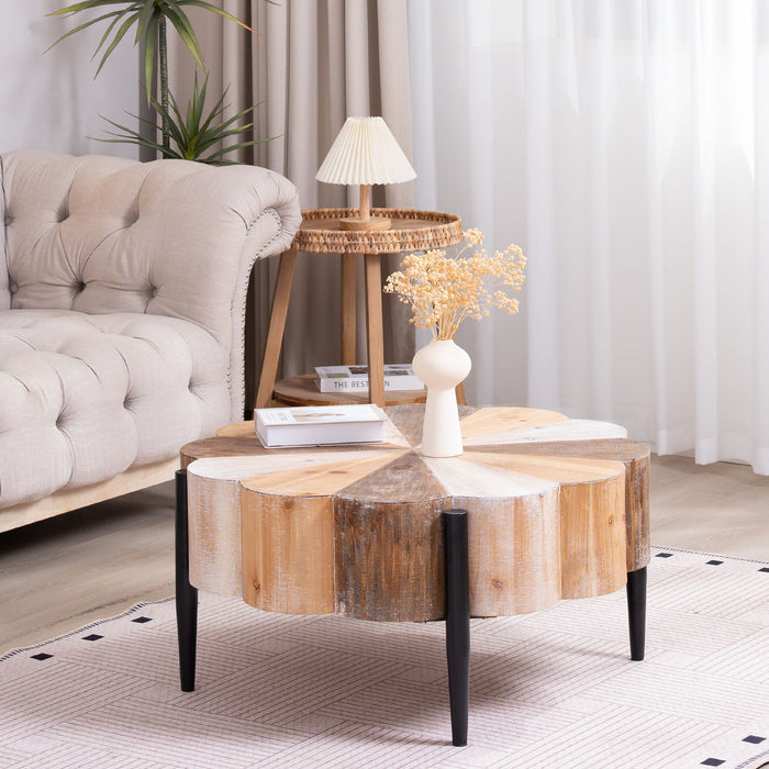Flower Shaped Coffee Table For Living Room - Multicolor Home Essentials