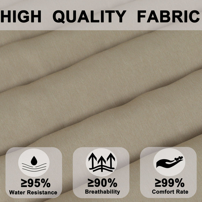 2 Piece Outdoor Chaise Lounge Chair Cushion Set