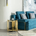 Elegant Round Table With Double Layer Tempered Glass Top And Stainless Steel Frame For Living Room Home Essentials