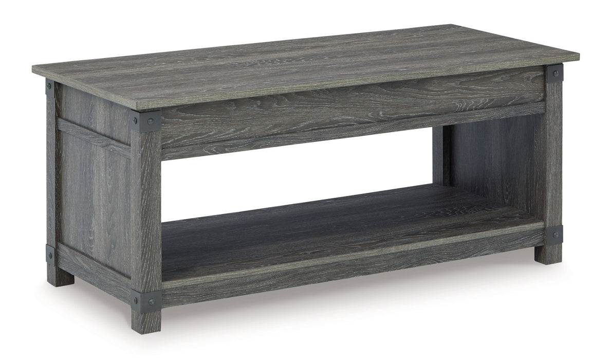 Freedan - 3 Pc. - Coffee Table, 2 End Tables - Grayish Brown Signature Design by Ashley®