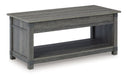 Freedan - 3 Pc. - Coffee Table, 2 End Tables - Grayish Brown Signature Design by Ashley®