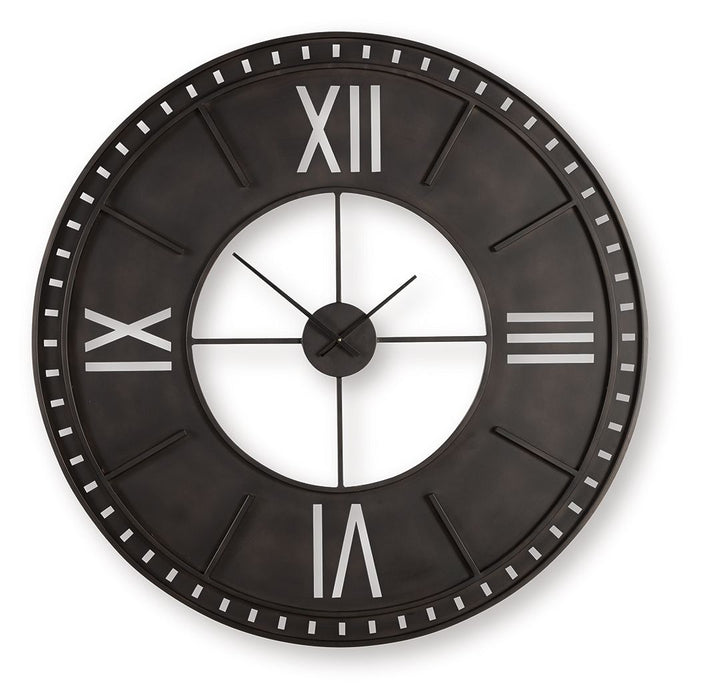Lytle - Wall Clock - Antique Brown Signature Design by Ashley®