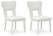 Chalanna - Dining Upholstered Side Chair (Set of 2) - White Signature Design by Ashley®