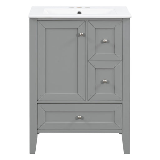 Modern Bathroom Vanity With Sink, Freestanding Cabinet With Drawers And Shelves Hearth and Haven