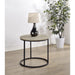 Arrize - Round Side End Table - Pine Wood Furniture Max
