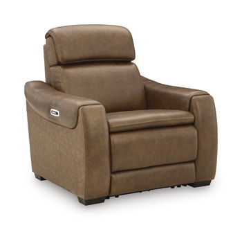 Mod Media - Power Recliner With Adjustable Headrest - Saddle Signature Design by Ashley®