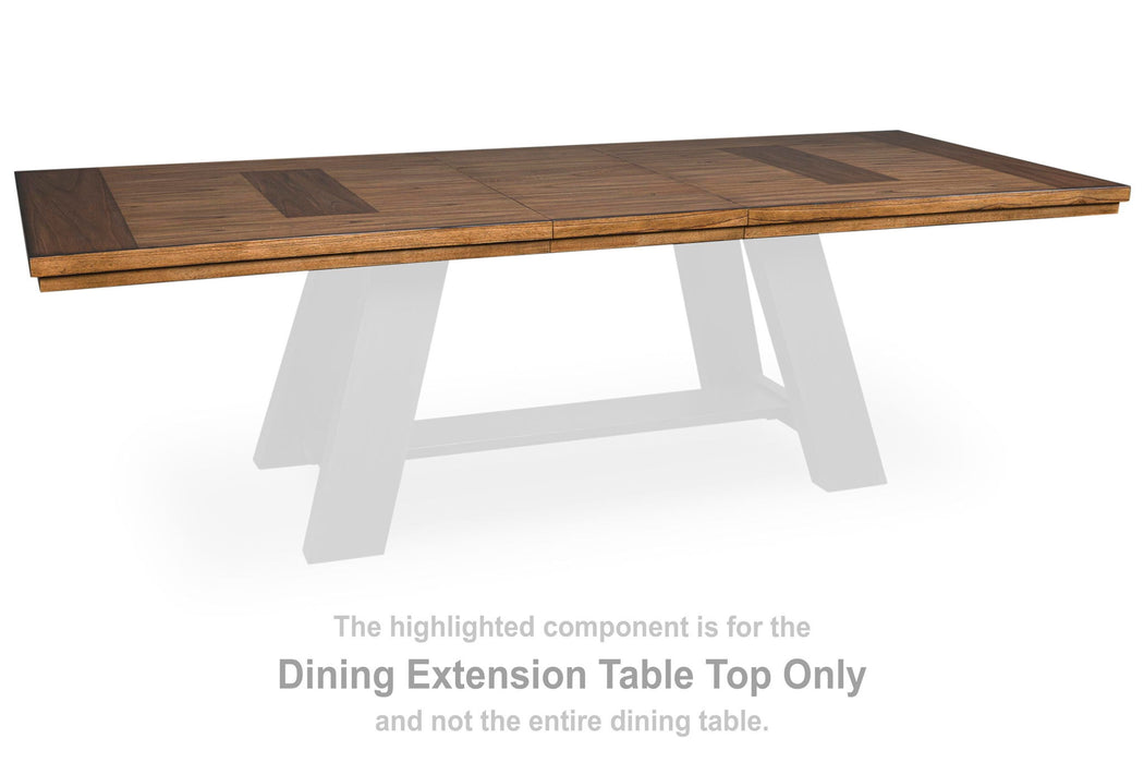 Greddinton - Rectangular Dining Room Extension Table Top - Brown / Black Signature Design by Ashley®