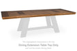 Greddinton - Rectangular Dining Room Extension Table Top - Brown / Black Signature Design by Ashley®