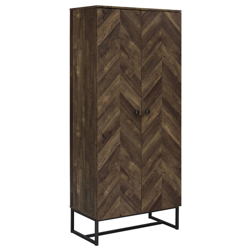 Gunderson - 8 Shelf Accent Cabinet - Oak Furniture Max