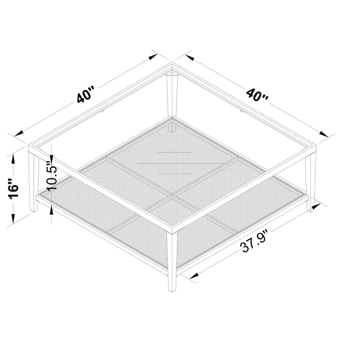 Kenneth - Square Coffee Table - Black Furniture Max