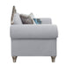 Pelumi - Chair With 3 Pillows - Light Gray Linen & Platinum ACME
