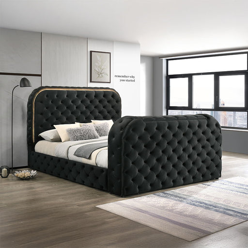 Kana - Bed With LED, Fireplace & TV Stand ACME